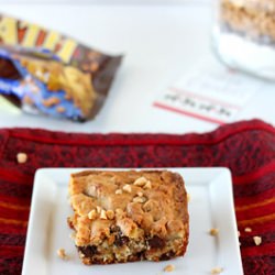 Toffee Chocolate Chip Blondies - Recipe photo by curiouscountrycook
