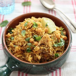 Turkey and Chickpea Pilaf - Recipe photo by openbook