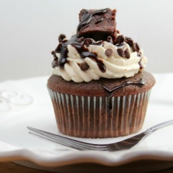 Chocolate & Cookie Dough Cupcakes - Recipe photo by gingersnapatx