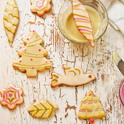 Sugar Cookies & Green Tea Icing - Recipe photo by nancy baggett-kitchenlane
