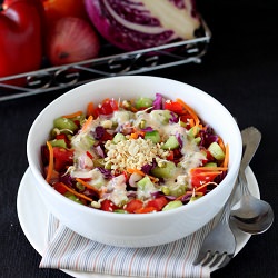 Crunchy Hodgepodge Salad - Recipe photo by tadkapasta