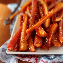 Roasted Carrot Sticks - Recipe photo by tadkapasta