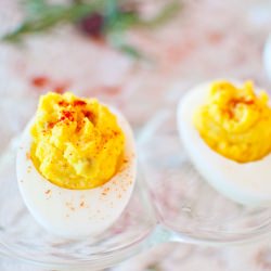 Mayo Free & Guiltless Deviled Eggs - Recipe photo by slimpickinskitchen