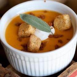 Sweet Potato Chorizo Soup - Recipe photo by BetterWithButter