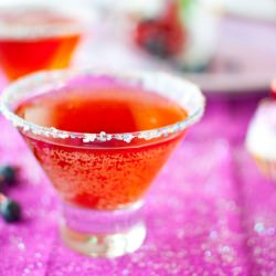Sparkling Sugar Plum Martini - Recipe photo by slimpickinskitchen