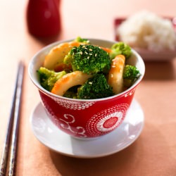 Vegan "Shrimp" and Broccoli - Recipe photo by BitterSweet