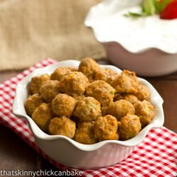 Buffalo Chicken Meatballs - Recipe photo by thatskinnychickcanbake