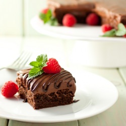 Raspberry Truffle Brownies - Recipe photo by cooking classy