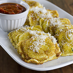 Toasted Cheese Ravioli - Recipe photo by CenterCutCook