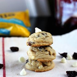 White Dark Chocolate Cherry Cookies - Recipe photo by curiouscountrycook