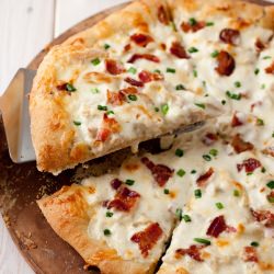 Chicken Alfredo Pizza - Recipe photo by cooking classy