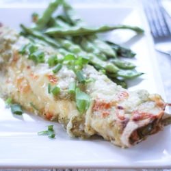 Chili Verde Chicken Enchiladas - Recipe photo by roastedroot