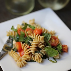 Fusilli With Spinach & Tomatoes - Recipe photo by savorhome