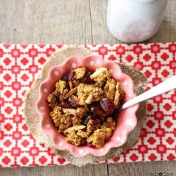 Pumpkin Almond Cranberry Granola - Recipe photo by kneadtocook