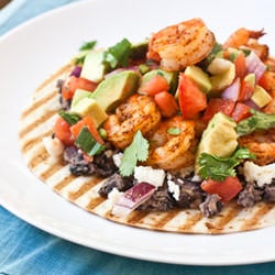 Grilled Shrimp Tostadas - Recipe photo by PaniniKathy