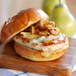 Roasted Pear Turkey Burger - Recipe photo by asunshinyday