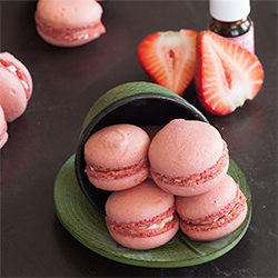Cherry Blossom-Strawberry Macarons - Recipe photo by bobbiebakes