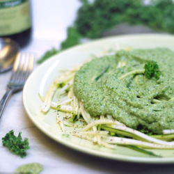 Zucchini 'Spaghetti' With Kale Pest - Recipe photo by gabrielaoel
