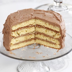 Nutella Buttercream Layer Cake - Recipe photo by Country Spoon