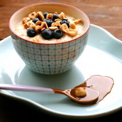 Danish Blueberry Oatmeal Porridge - Recipe photo by Julie Karla