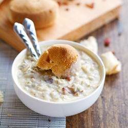 Chicken Bacon Wild Rice Soup - Recipe photo by pinchofyum