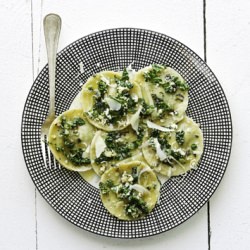 Kale and Ricotta Ravioli - Recipe photo by LakeIslePress