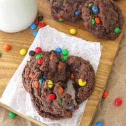 Chocolate M&M Monster Cookies - Recipe photo by craftbakesewcreate