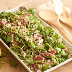 Farro Salad w/ Arugula & Herb - Recipe photo by passportsandpancakes