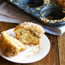 Coffee Cake Muffins - Recipe photo by pinchofyum