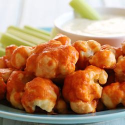 Spicy Buffalo Cauliflower Bites - Recipe photo by ginaswwrecipes