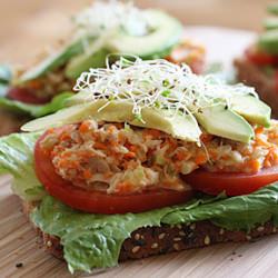 Open Faced Tuna Avocado Sandwich - Recipe photo by ginaswwrecipes