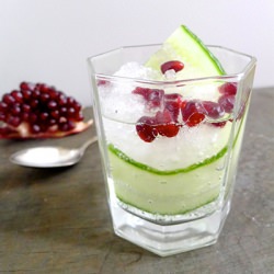 Cucumber Pomegranate Cocktail - Recipe photo by limn and lovely