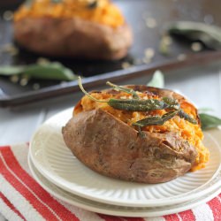 Twice Baked Sweet Potatoes - Recipe photo by Running to the Kitchen
