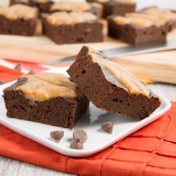 Oil-Free Carob Swirl Brownies - Recipe photo by HealthfulPursuit