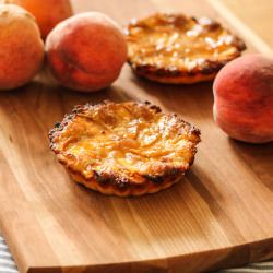 Peach Frangipane Tarts - Recipe photo by whatsonmyplate