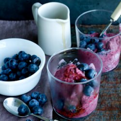 Quick Blueberry Frozen Yoghurt - Recipe photo by Kate Gibbs