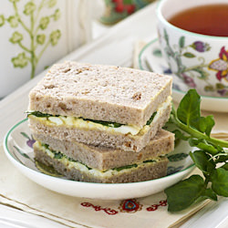 Egg and Watercress Sandwiches - Recipe photo by teatattler