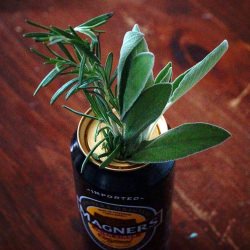 Chicken Roasted Over Cider Can - Recipe photo by FoodThroughthePages