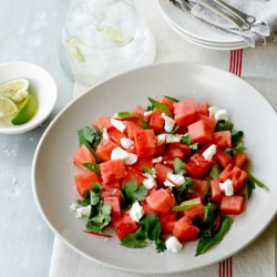 Watermelon, Feta, Chili, Mint Salad - Recipe photo by Kate Gibbs