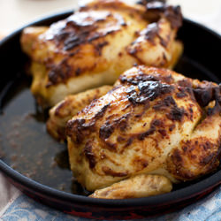 Roast Game Hens with Mustard - Recipe photo by cooking melangery