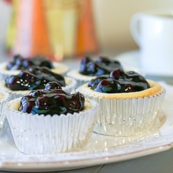 Lemon Blueberry Cheesecake Tarts - Recipe photo by The Midnight Baker