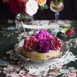 Blueberry & Rose Yoghurt Cake - Recipe photo by milkchaihoney