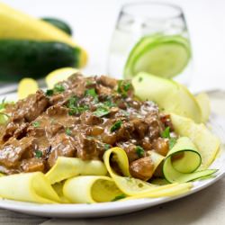 Skinny Beef Stroganoff - Recipe photo by The Healthy Foodie