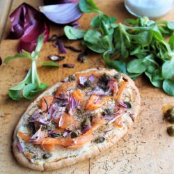 Smoked Salmon Pita Pizza - Recipe photo by Lavender and Lovage