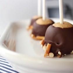 Buckeye Pretzel Pops - Recipe photo by TheBrassHalo