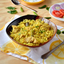 Andhra Chicken Pulao - Recipe photo by Sangeetha