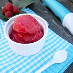 Raspberry Sorbet - Recipe photo by eatsweetbycarlasue
