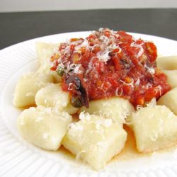 Potato Gnocchi and Red Sauce - Recipe photo by rise and shine