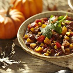 Pumpkin Black Bean Chili - Recipe photo by Photoappetite