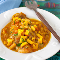Basa with Tomato & Mango Sauce - Recipe photo by cooking melangery